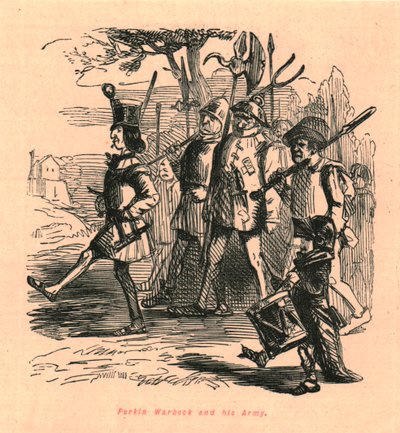 Perkin Warbeck e seu exército, 1897. de John Leech