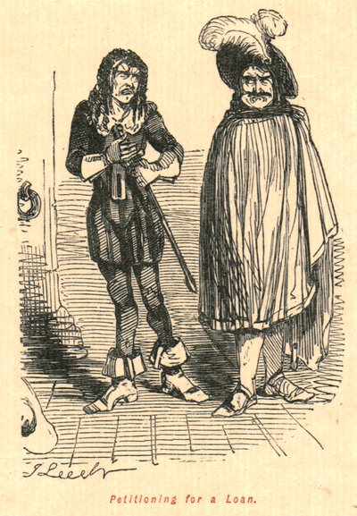Solicitando um empréstimo, 1897. de John Leech