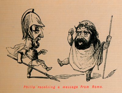Filipe recebendo uma mensagem de Roma, 1852 de John Leech