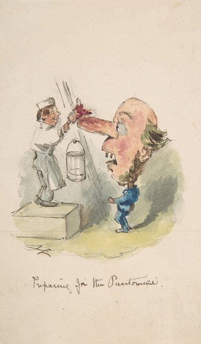 Preparando-se para a Pantomima, 1836-64. de John Leech