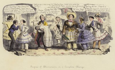 Progresso do Bloomerism, ou uma mudança completa de John Leech