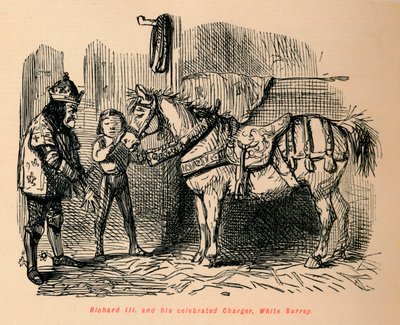 Ricardo III. e seu célebre Charger, White Surrey, de John Leech