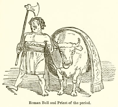 Touro Romano e Sacerdote do Período de John Leech
