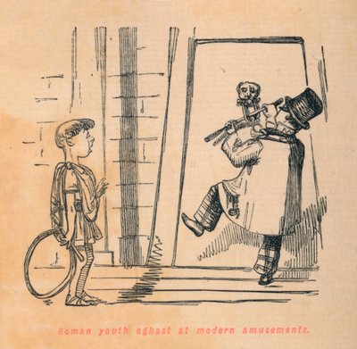 Juventude romana horrorizada com divertimentos modernos, 1852 de John Leech