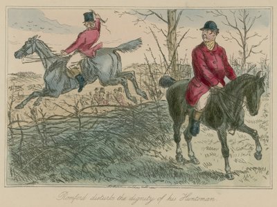 Romford perturba a dignidade de seu caçador de John Leech