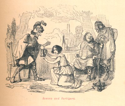 Rowena e Vortigern, c1860, c1860. de John Leech