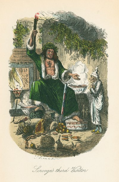 Cena de A Christmas Carol por Charles Dickens, 1843 de John Leech