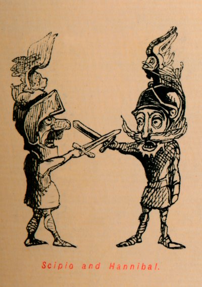Cipião e Aníbal, 1852 de John Leech