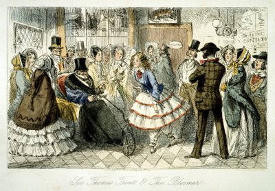 Tomando as águas no Spa Handley, 1845 de John Leech