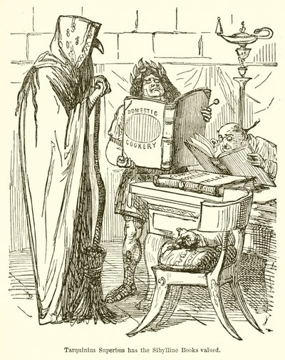 Tarquinius Superbus tem os livros Sibylline avaliados de John Leech