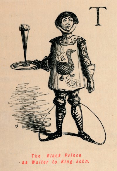 O Príncipe Negro como garçom do rei João, c1860, c1860 de John Leech