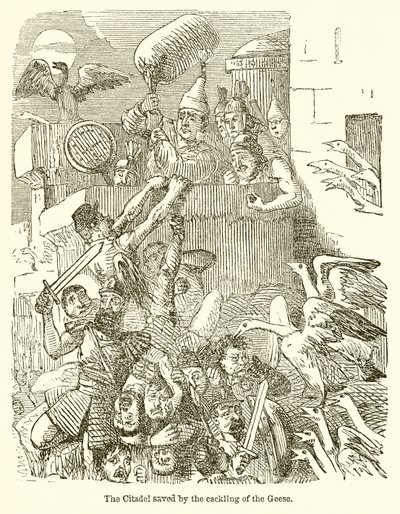 A cidadela salva pelo cacarejo dos gansos de John Leech