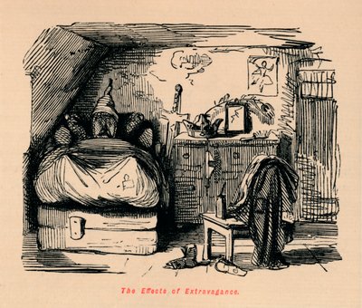 Os efeitos da extravagância, c1860, c1860 de John Leech