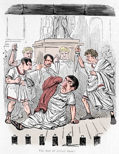 O fim de Júlio César, 1852 de John Leech