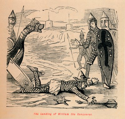 O desembarque de Guilherme, o conquistador, c1860, c1860 de John Leech