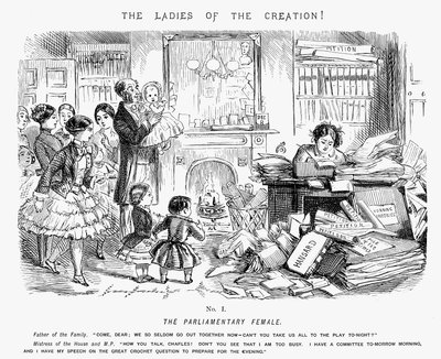 A mulher parlamentar, 1850 de John Leech