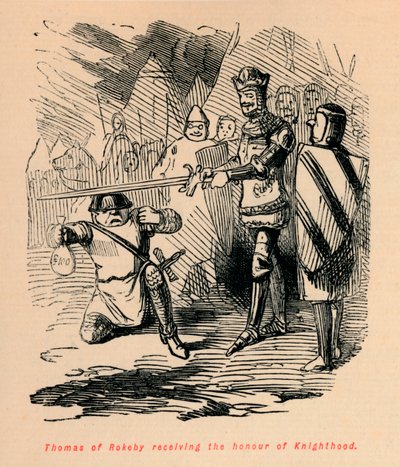 Thomas de Rokeby recebendo a honra de Cavaleiro, c1860, c1860 de John Leech