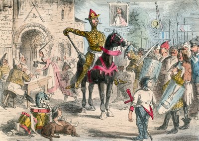 William inspecionando os voluntários antes da invasão da Inglaterra de John Leech