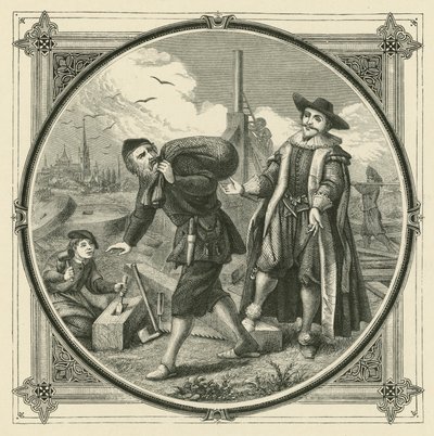 Um moinho inteiro para moer uma bicada de milho (gravura) de John Leighton