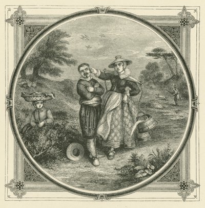 Ninguém pode amar thetis e galatea ao mesmo tempo (gravura) de John Leighton