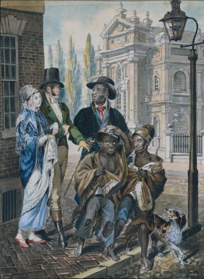 Chaminés de Interrogatório Popular Mundial e Seu Mestre perante a Igreja de Cristo..., 1811-ca. 1813. de John Lewis Krimmel