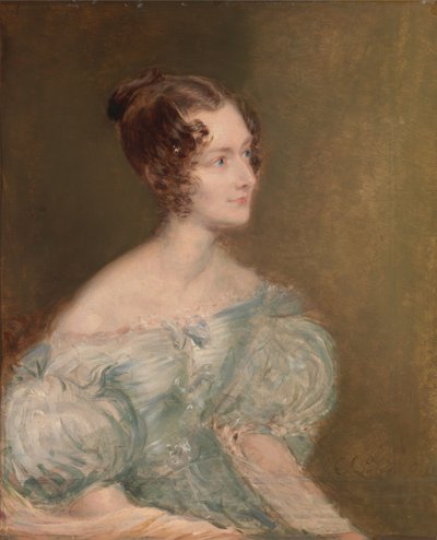 Retrato de uma Mulher, Provavelmente a Sra. Price of Rugby de John Linnell