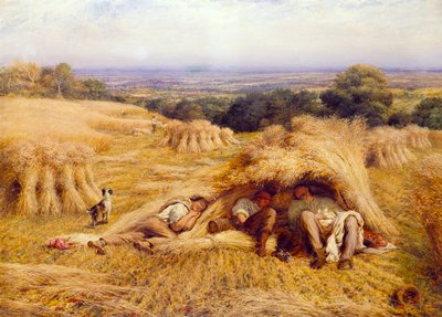 O descanso do meio-dia, 1862 de John Linnell