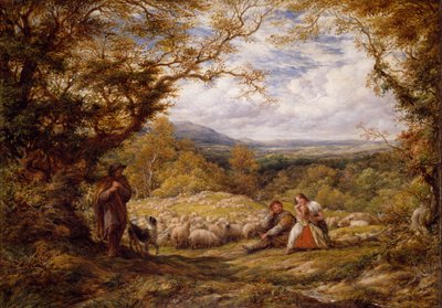 The Sheep Drive, 1863. de John Linnell