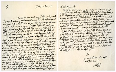 Carta de John Locke a Hans Sloane, 2 de dezembro de 1699. de John Locke