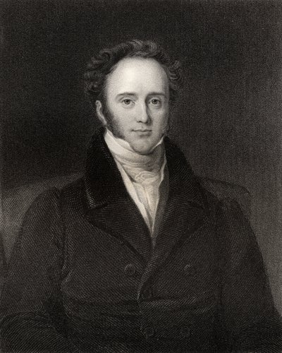 Templo de Henry John, 3º Visconde Palmerston, gravado por HR Cook (fl.1813-47), de &39;National Portrait Gallery, volume IV&39;, publicado c.1835 de John Lucas