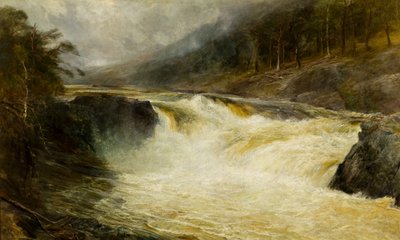 The Falls of Tummel, c.1875 (óleo sobre tela) de John MacWhirter