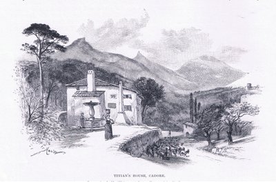 Casa de Ticiano, Cadore, de The Magazine of Art 1893, Cassell and Company de John MacWhirter