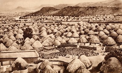 Mochudi, Bechuanalândia (litografia) de John Macfarlane