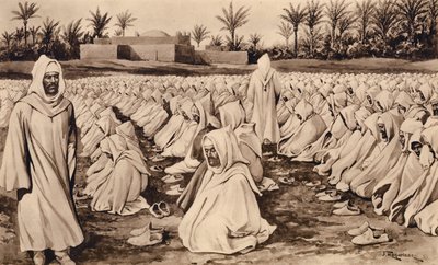 Maometanos em oração (litografia) de John Macfarlane