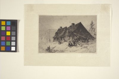 Cabanas de negros em Wilmington, N. C. (tinta, caneta, lápis) de John Mackie Falconer