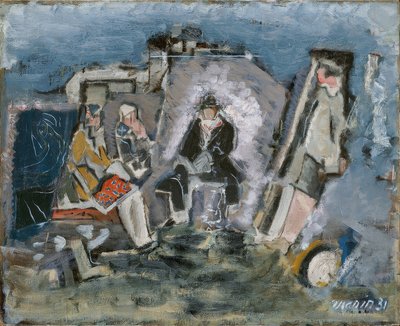 Figuras numa sala de espera de John Marin