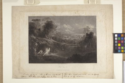 Rafael conversando com Adão e Eva (mezzotint) de John Marin
