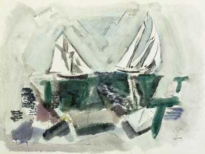 Schooner Yachts, Dear Isle, Maine de John Marin