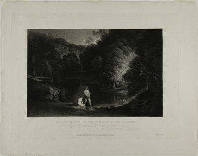 Adão e Eva ouvindo o julgamento do Todo-Poderoso, de ilustrações da Bíblia de John Martin