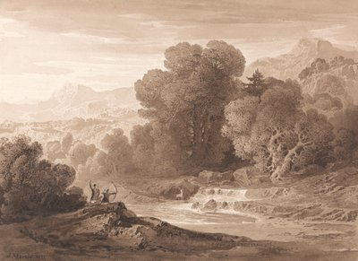 Arqueiros a perseguir um veado de John Martin