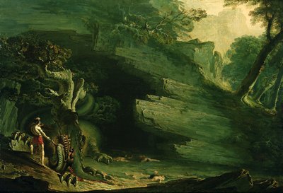 Cadmus e o dragão de John Martin