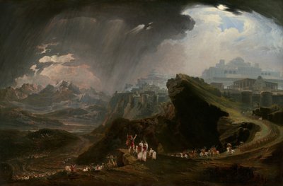 Joshua comandando o sol para ficar parado em Gibeon, 1816. de John Martin