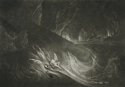 Lúcifer no lago ardente de John Martin