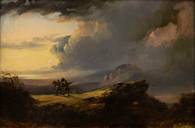 Macbeth e Banquo encontram as três bruxas, 1849-1851. de John Martin