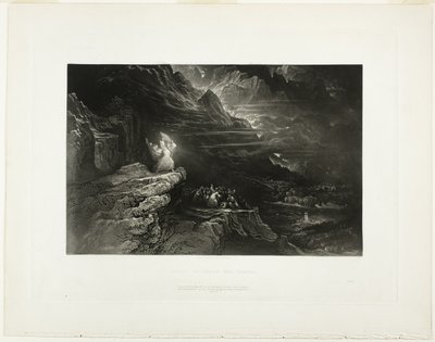 Moisés quebra as tábuas, de ilustrações da Bíblia de John Martin
