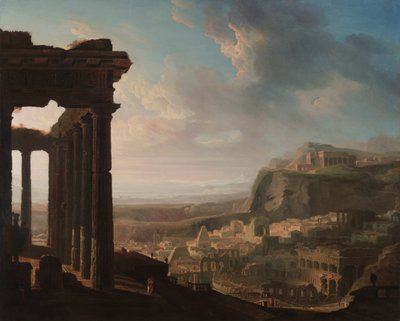 Ruínas de uma cidade antiga de John Martin