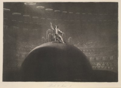 Satanás no seu trono, de "Paradise Lost", de John Milton, c.1858 (gravura) de John Martin