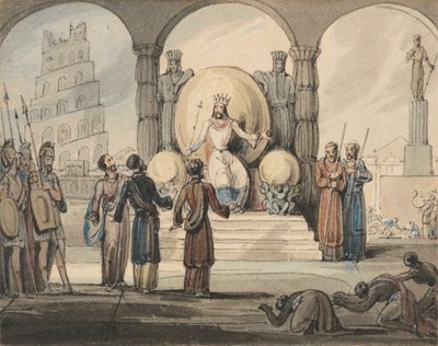 Shadrach, Meshack e Abed-Nego antes de Nebuchadnezzar de John Martin