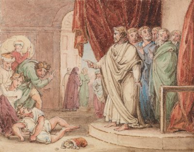 A Morte de Ananias de John Martin