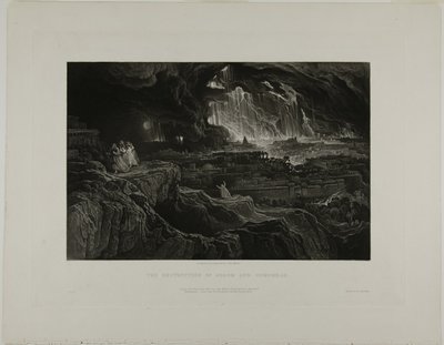 A destruição de Sodoma e Gomorra, de ilustrações da Bíblia de John Martin